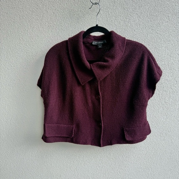 St. John cropped Suit Blazer Jacket cap sleeve - Picture 1 of 7